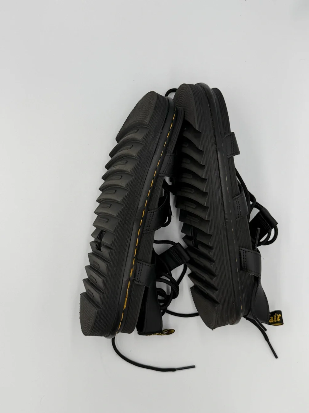 Dr Martens Leather Nartilla Chunky Platform Sole Lace Up Gladiator Sandal 10